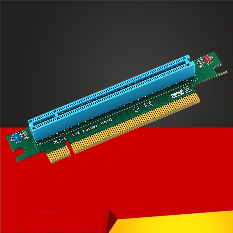 PCIE 16X Slot Riser PCI Express X16 3.0 Reverse Card Riser สําหรับการ์ดวิดีโอ Raiser + ไฟแสดงสถานะสํ