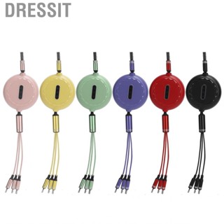 Dressit Multi Charging Cable  1.1m / 3.6ft Long Durable 3 in 1 for Type C IOS Interface Micro