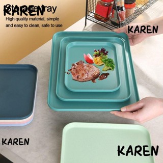 Karen พาเลทพลาสติก ทรงสี่เหลี่ยม หลายสี สไตล์นอร์ดิก สําหรับใช้ในครัวเรือน