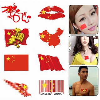 New Football Basketball Event China National Flag Tattoo Stickers Face Stickers