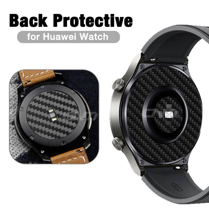 สติกเกอร์ฟิล์มคาร์บอนไฟเบอร์ ป้องกันด้านหลัง สําหรับ Huawei GT GT2 GT3 GT2e Pro ECG Runner Honor Magic 2 46 มม. Huawei Watch 4 3 Pro 48 มม. 46 มม. Buds