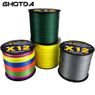 Ghotda Strands สายเอ็นตกปลา แบบถัก X12 1000M500M PE 25-120LB