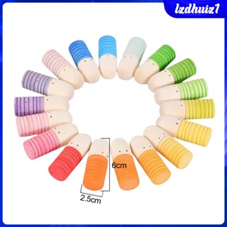 [Lzdhuiz1] หมุดจับคู่สี ของเล่น สําหรับเด็กวัยหัดเดิน 18 ชิ้น