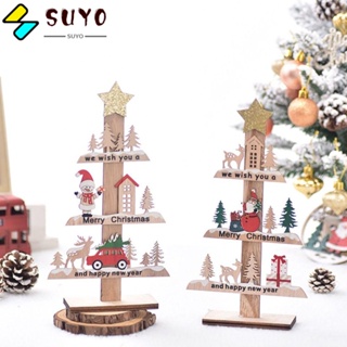 Suyo จี้ไม้ รูปซานตาคลอส กวาง สโนว์แมน สําหรับตกแต่งบ้าน ต้นคริสต์มาส