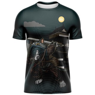 (ไทยรัน) เสื้อออกกำลังกาย เสื้อวิ่ง เสื้อกีฬา เสื้อ Thairun Ninja cat