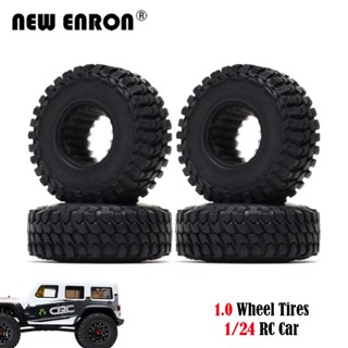 4Pc 1.0 นิ้วยางนุ่ม 54 มม. Trye All Terrain มินิล้อยางสำหรับ 1/24 RC Car Axial SCX24 90081 AXI00002 Deadbolt Mini Track Truck