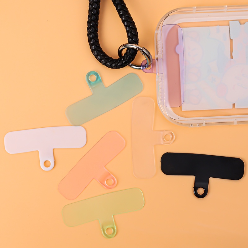 การ์ดสายคล้องโทรศัพท์มือถือในตัว / แผ่นแปะสายคล้องโทรศัพท์มือถือ แบบใสฝ้า / คลิปเชื่อมต่อจี้ / ตัวเชื่อมต่อแบบสแน็ปอิน ป้องกันการสูญหาย
