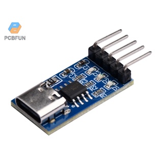 Pcbfun บอร์ดโมดูลอะแดปเตอร์แปลง USB-A/C USB เป็น TTL Serial Port CH340N 5V เป็น 3.3V