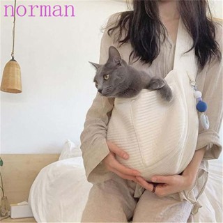 Norman กระเป๋าผ้าใบสะพายไหล่ระบายอากาศสําหรับใส่สัตว์เลี้ยงแมวสุนัข
