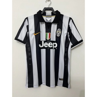 เสื้อกีฬาแขนสั้น ลายทีมชาติฟุตบอล Jersey 14-15 Juve At Home สไตล์เรโทร