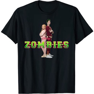 เสื้อยืดแขนสั้น ผ้าฝ้าย 100% พิมพ์ลาย Zombies Zed and Addison พรีเมี่ยม แบบหนา นําเข้า สําหรับผู้ใหญ่ ผู้ชาย และผู้หญิง