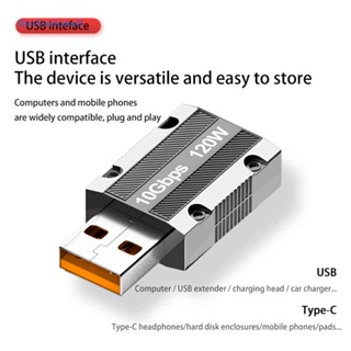 [ElectronicMall01.th] อะแดปเตอร์ชาร์จ USB3.0 เป็น Type-C 10Gbps ความเร็วสูง 120W สําหรับแท็บเล็ต โทรศัพท์มือถือ