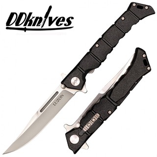 มีดพก มีดพับ Cold Steel Medium Luzon Flipper Knife Plain Blade, Black GFN Handles (20NQL)