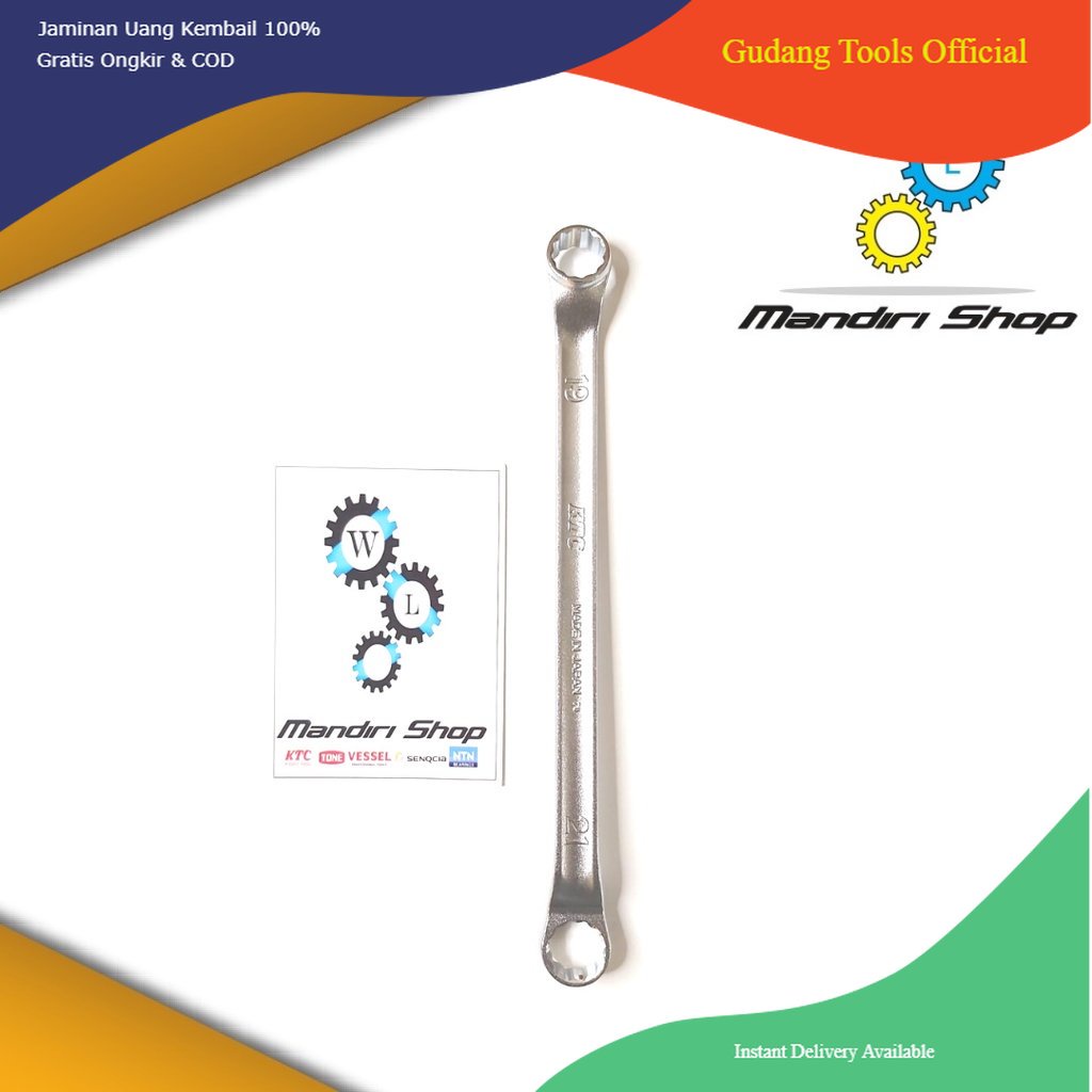 KTC LONG OFFSET WRENCH RING WRENCH ORIGINAL JAPAN สําหรับขนาด M5-05507 - M52123 CODE M5