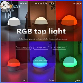 ❉ดีที่สุด❉ โคมไฟตั้งโต๊ะ LED RGB หรี่แสงได้ แบตเตอรี่ในตัว แบบพกพา พร้อมสายชาร์จ สําหรับบ้าน