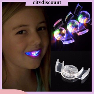 &lt;citydiscount&gt; พร็อพฟันปลอม มีไฟกระพริบ LED สําหรับปาร์ตี้ฮาโลวีน 1 ชิ้น