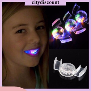 &lt;citydiscount&gt; พร็อพฟันปลอม มีไฟกระพริบ LED สําหรับปาร์ตี้ฮาโลวีน 1 ชิ้น