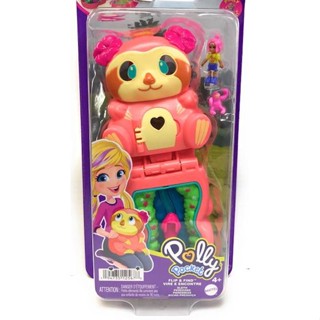 Polly Pocket flip &amp; find sloth compact playset gtm59 Mini Polly flip Surprise Treasure Box