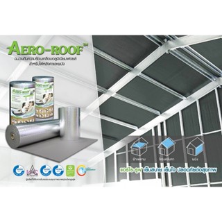 AERO-ROOF™ ฉนวนกันความร้อนใต้หลังคาบ้าน อาคาร ที่พักอาศัย กันเสียง กันไฟ อายุการใช้งานกว่า 20 ปี AEROROOF แอร์โร่รูฟ