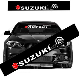 สติกเกอร์ตกแต่งกระจกหน้ารถยนต์ สีดํา สําหรับ Suzuki Swift XL7 vitara Jimny SX4 S-Cross Presso Ciaz ERTIGA Celerio