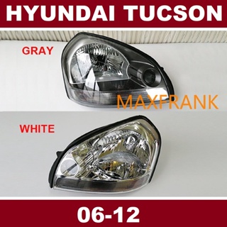 ไฟหน้า สีเทา และสีขาว สําหรับ Hyundai Tucson 06-12 HEADLAMP/HEADLIGHT/LENS HEAD LAMP/FRONT LIGHT ไฟหน้า