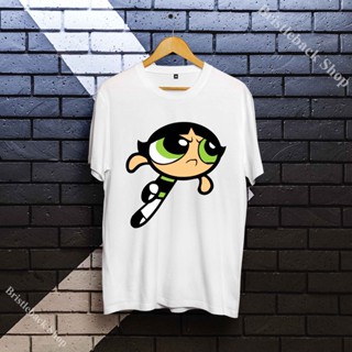 สาวน้อยมหัศจรรย์บินThe Powerpuff Girls Unisex T-shirt is very beautiful and cute short-sleeved I5PG015เสื้อยืด