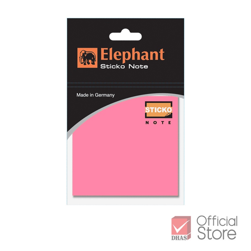 (USP)💢พร้อมส่ง💢ELEPHANT โพสท์อิท กระดาษโน้ตกาวในตัว 3x3นิ้ว คละสี ห่อ40แผ่น (1แพ็ค/12ห่อ)