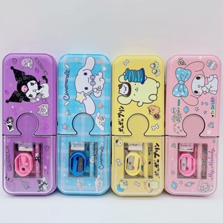 Sanrio ชุดกล่องดินสอ ลายการ์ตูนน่ารัก สีขาว 5 ชิ้น สําหรับนักเรียนประถม