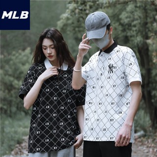 【พร้อมส่ง】ของแท้ 100% MLB เสื้อโปโล คอปก พิมพ์ลาย สไตล์วินเทจ สําหรับผู้ชาย และผู้หญิง