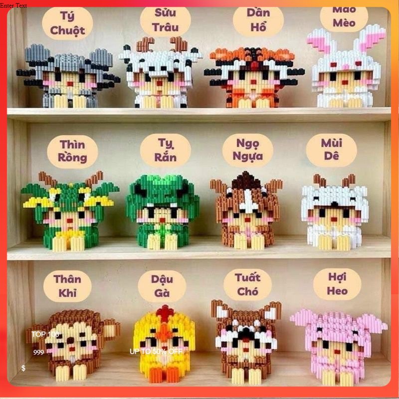 Lego Mini 3D Assembly Model of 12 Zodiac Animals