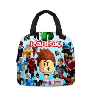 Roblox กระเป๋าใส่อาหารกลางวัน มีฉนวนกันความร้อน กันน้ํา แบบพกพา สําหรับผู้หญิง และเด็ก