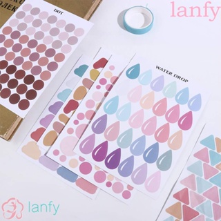 Lanfy สติกเกอร์ ลายน่ารัก มีกาวในตัว สําหรับตกแต่งสมุดไดอารี่ อัลบั้ม โรงเรียน