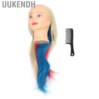 Uukendh Hair Styling Head  Training Tool Hair Mannequin Free Cutting Colorful Hairs Wide Utility Braiding Practice  for Barber