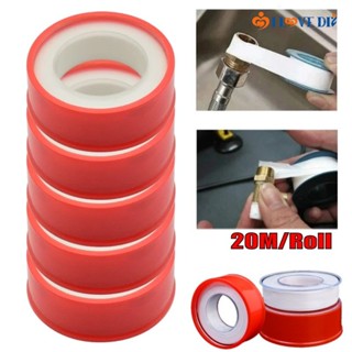 เทปปิดผนึกก๊อกน้ํา PTFE กันน้ํา กันรั่วซึม สําหรับหัวฝักบัวอาบน้ํา 20 เมตร ต่อม้วน
