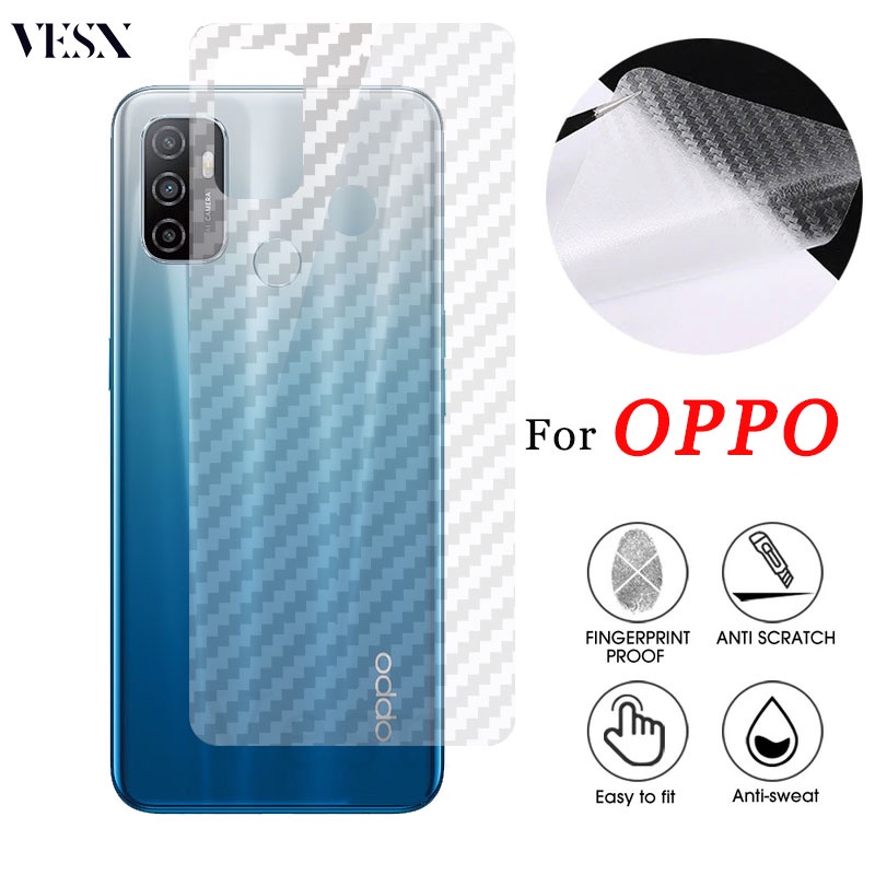 ฟิล์มกันรอยหลัง เคฟล่าสำหรับ OPPO A80 A3 A3x A93 A73 A53 A33 A92 A72 A52 A32 A12 A91 A31 A5s A3s F11 F9 Pro A5 A9 2020 5G 4G 2024