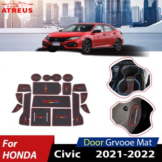 แผ่นรองพื้นประตูรถยนต์ กันลื่น อุปกรณ์เสริม สําหรับ Honda Civic Sedan 11th 2021 2022 2023