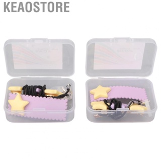 Keaostore BTE Hearing Amplifier Clips  Multifunctional Fashionable Purple Yellow Hearing Amplifier  Holder Cute Flower Hairclip Style  for Travel