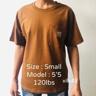 Carhartt Pocket เสื้อยืดแขนสั้น ผ้าฝ้ายแท้ ปักลาย Carhartt K87 สไตล์คลาสสิก สําหรับผู้ชาย และผู้หญิง นักเรียน