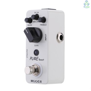 Mooer Pure Boost Micro Mini Boost แป้นเหยียบเอฟเฟคกีตาร์ไฟฟ้า True Bypass [19] [มาใหม่]