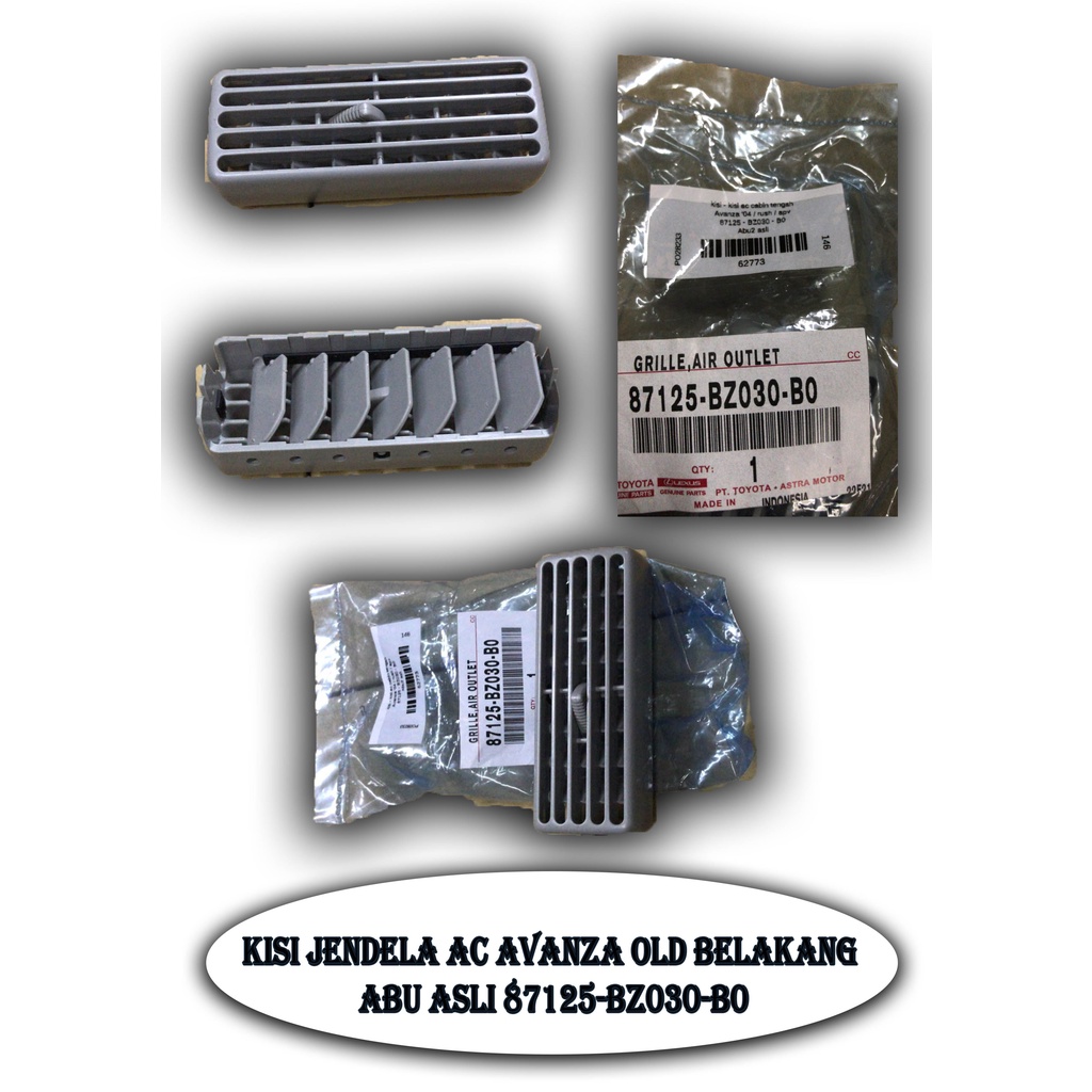 ต้นฉบับ GREY REAR Avanza Old AC WINDOW GRILL 87125-BZ030-B0 -62773