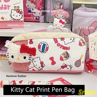 SANRIO กระเป๋าดินสอ พิมพ์ลาย Hello Kitty น่ารัก เหมาะกับของขวัญ สําหรับตกแต่งบ้าน และนักเรียน