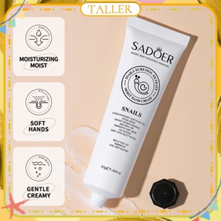 ✧ Ready Stcok Sadoer Snail ครีมทามือนมแพะ Moisturizing Silky Tender Gloss Skin Fade Fine Lines Hand Cream Whitening Non-Greasy Body Care สูง30G