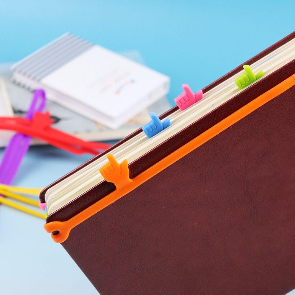 ICRAFT 5PCS Finger Pointing Bookmark นักเรียนของขวัญ Pagination Mark ตัวชี้ซิลิโคนบุคลิกภาพหนังสือคลิป ราคา ถูกที่สุด ดีลบีเคเค แกลเลอรีภาพที่ 6