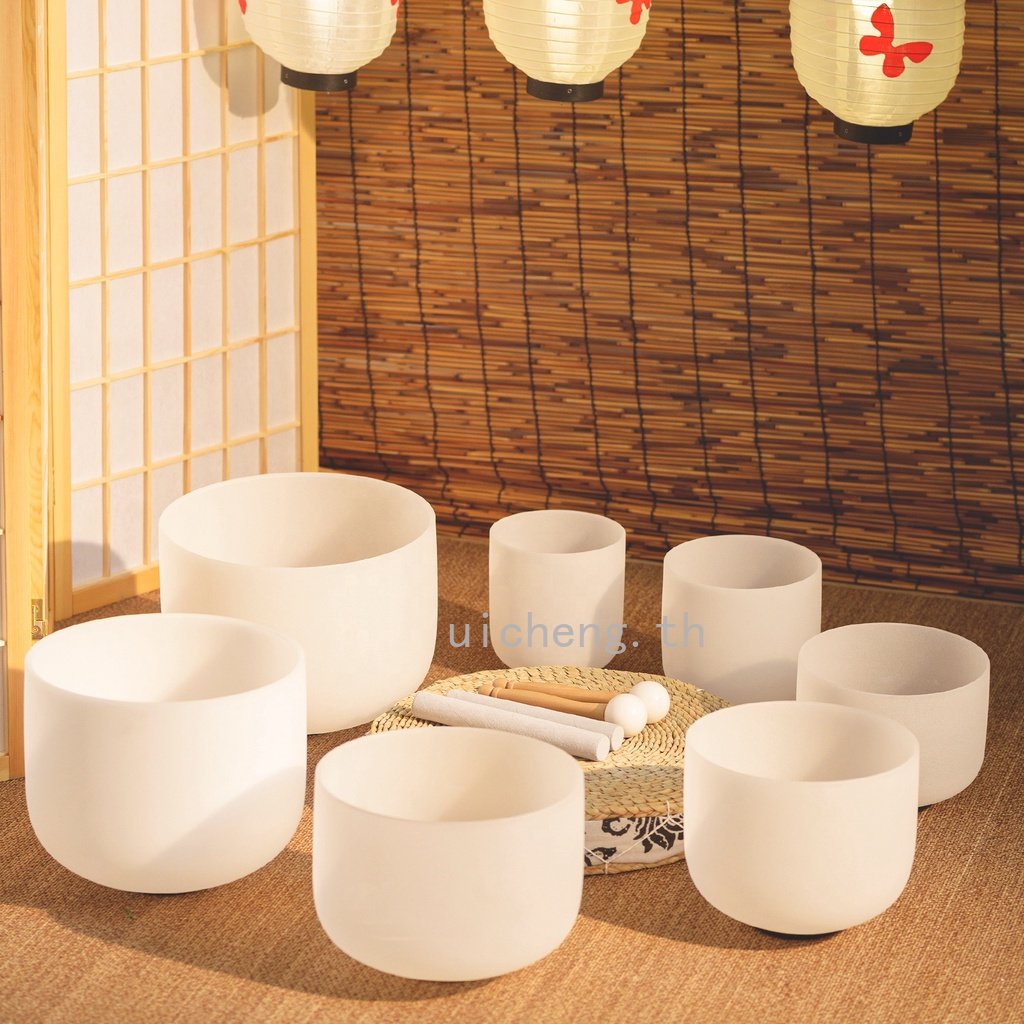 ชามคริสตัลเจ็ดจักระ ขนาด 6-12 นิ้ว 7 แบบมืออาชีพ เหมาะกับการเล่นโยคะ ทําสมาธิ ขาวบริสุทธิ์ Voiasin