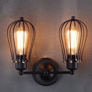 Light Shop Modern Retro Loft Iron Industrial Rustic Sconce โคมไฟติดผนัง Loft Study Foyer ห้องรับประทานอาหาร Retro Wall