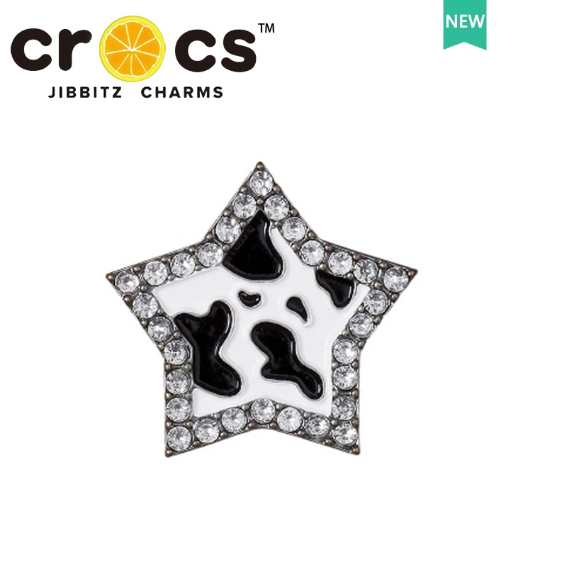 JIBBITZ cross charms ตัวติดรองเท้า พังก์ดำDIY2025 ตัวติดรองเท้า cross