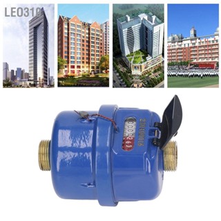 Leo310 Positive Displacement Water Meter ทองเหลืองเครื่องวัดการไหลของน้ำเย็นสำหรับสวนและบ้าน 1/2 นิ้ว