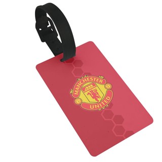 ป้ายแท็ก PVC ลาย Manchester United ใส่นามบัตรประจําตัวประชาชน สําหรับกระเป๋าเดินทางผู้หญิง ผู้ชาย เด็กผู้หญิง