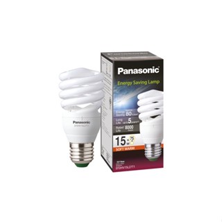 แสงไฟ Panasonic หลอดไฟเกลียว ขั้ว E27 ประหยัดไฟ ขนาดวัตต์ 15W, 25W