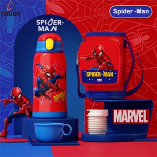 Disney Mickey Minnie Mouse ถ้วยเด็ก 316 สแตนเลสปลอดสาร BPA Spiderman Captain America ถ้วยกันความร้อนรั่ว